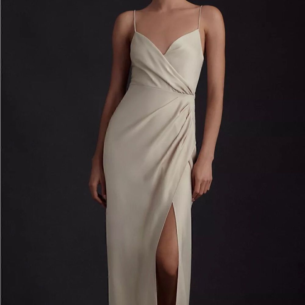 BHLDN freya satin charmeuse dress size 8